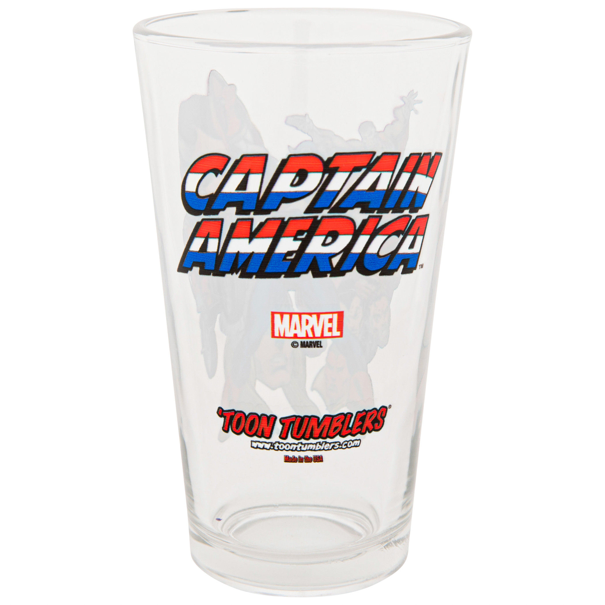 Captain America Comic Characters Pint Glass